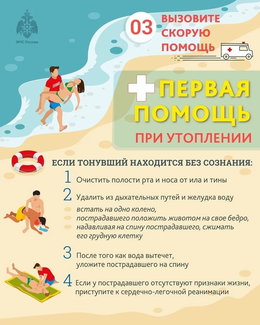 Первая помощь при утоплении