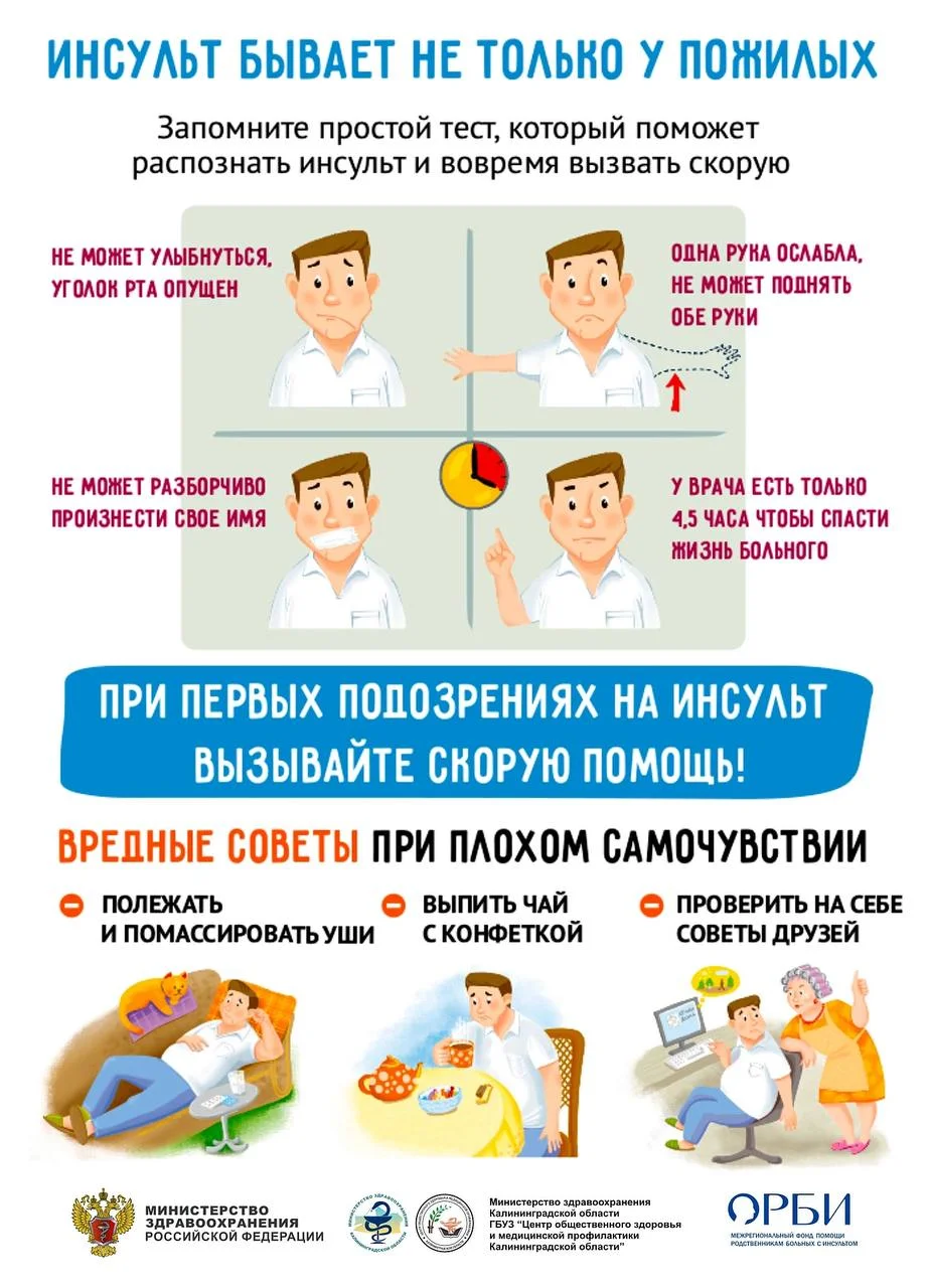 ПЕРВЫЕ ПРИЗНАКИ ИНСУЛЬТА И ИНФАРКТА