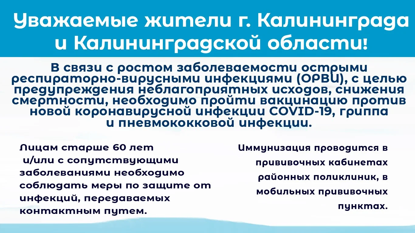 Вакцинация от гриппа, пневмококка и COVID-19