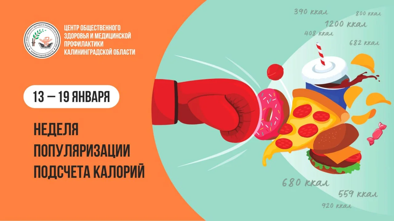 13 – 19 января 2025 года в России проводится Неделя популяризации подсчета калорий, посвященная рациональному питанию и борьбе с ожирением людей.