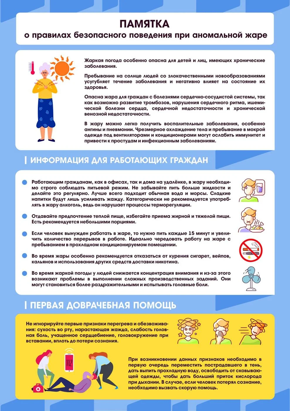Памятка о правилах безопасного поведения при аномальной жаре
