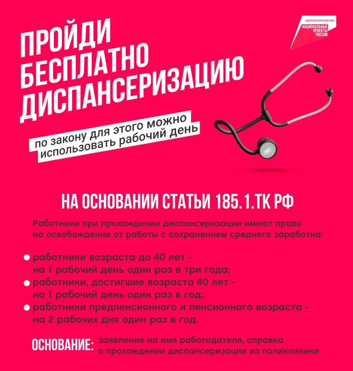 Памятка по основным вопросам о Диспансеризации