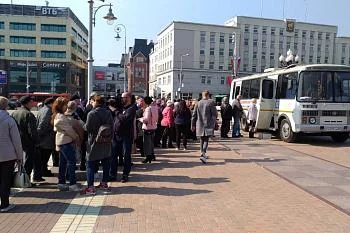 Акция на площади Победы в городе Калининграде, посвященная Всемирному дню здоровья